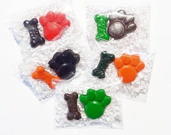 Paw Print & Bone Crayons: Puppy Party Favors (Set of 5)