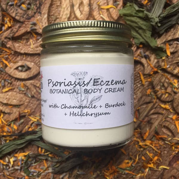 Botanical Eczema + Psoriasis Cream~ made with love, healing hands, herbal body cream, organic