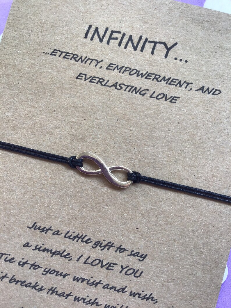 Infinity meaning Wish Charm Bracelet Tibetan silver | Etsy