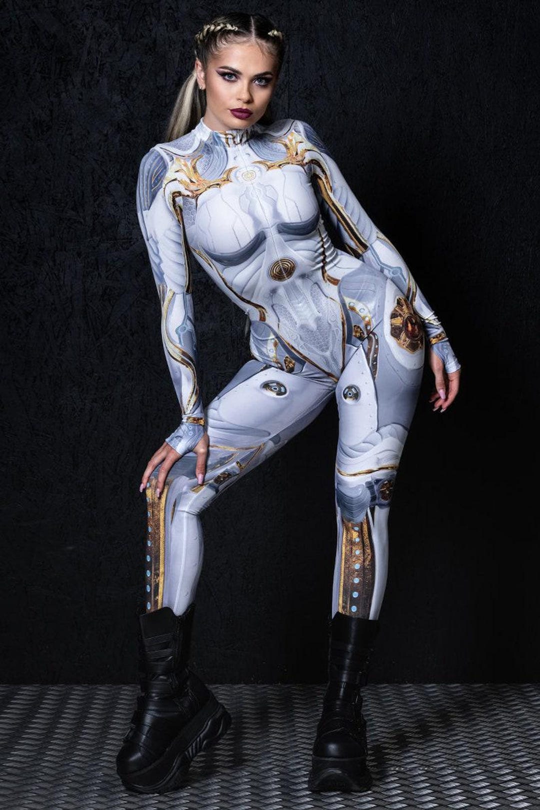 White Robot Costume, Droid Costume, Cyborg Costume, Futuristic Clothing ...