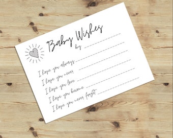 BABY WISHES (10) - Baby Shower Guestbook/Games/Activities for Gender Reveal/Christening/Scrapbook/Keepsake