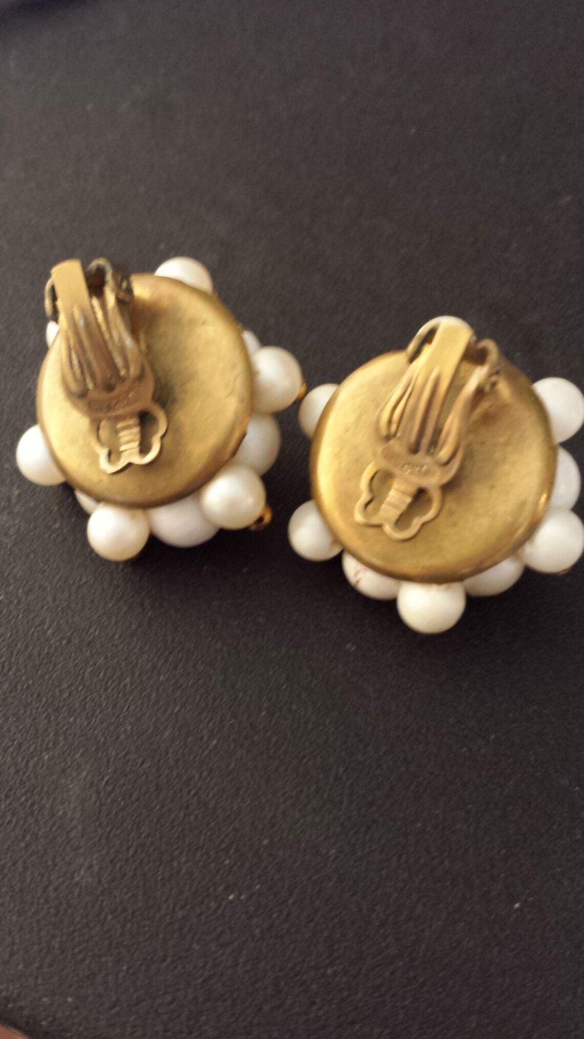 Vintage 1950s Faux White Pearl Clip on Earrings Made in Japan - Etsy