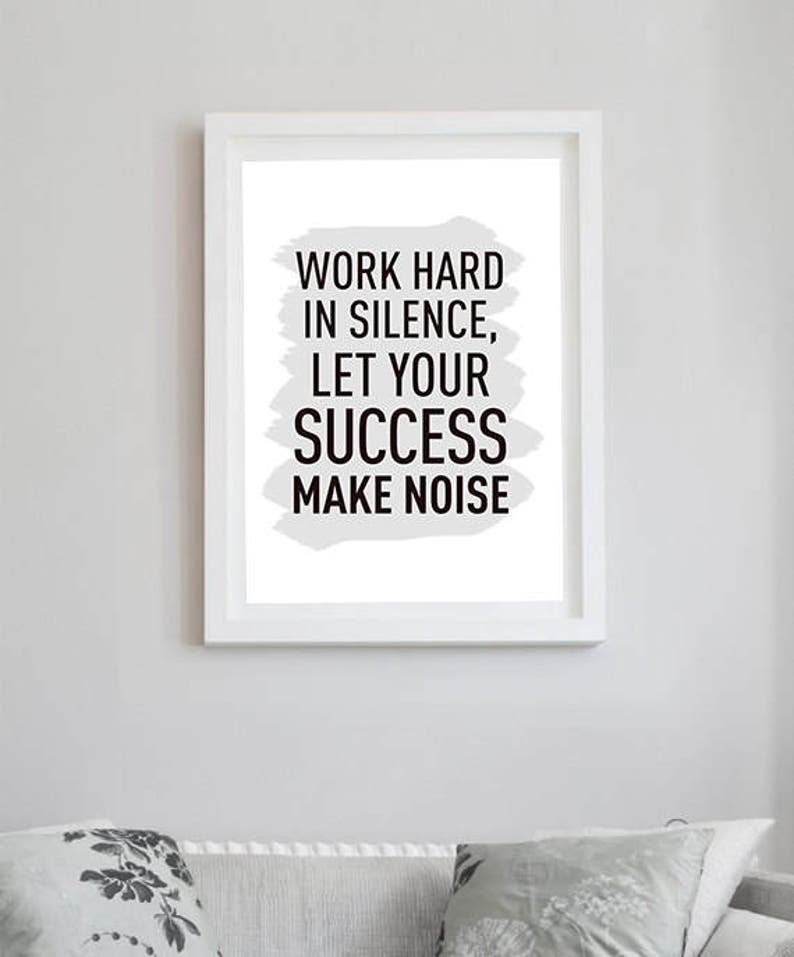 PRINTABLE office wall art wall decor success inspiration Etsy