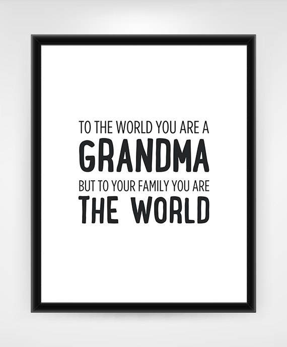 Grandma Gift PRINTABLE wall art Grandma Mother's Day Etsy