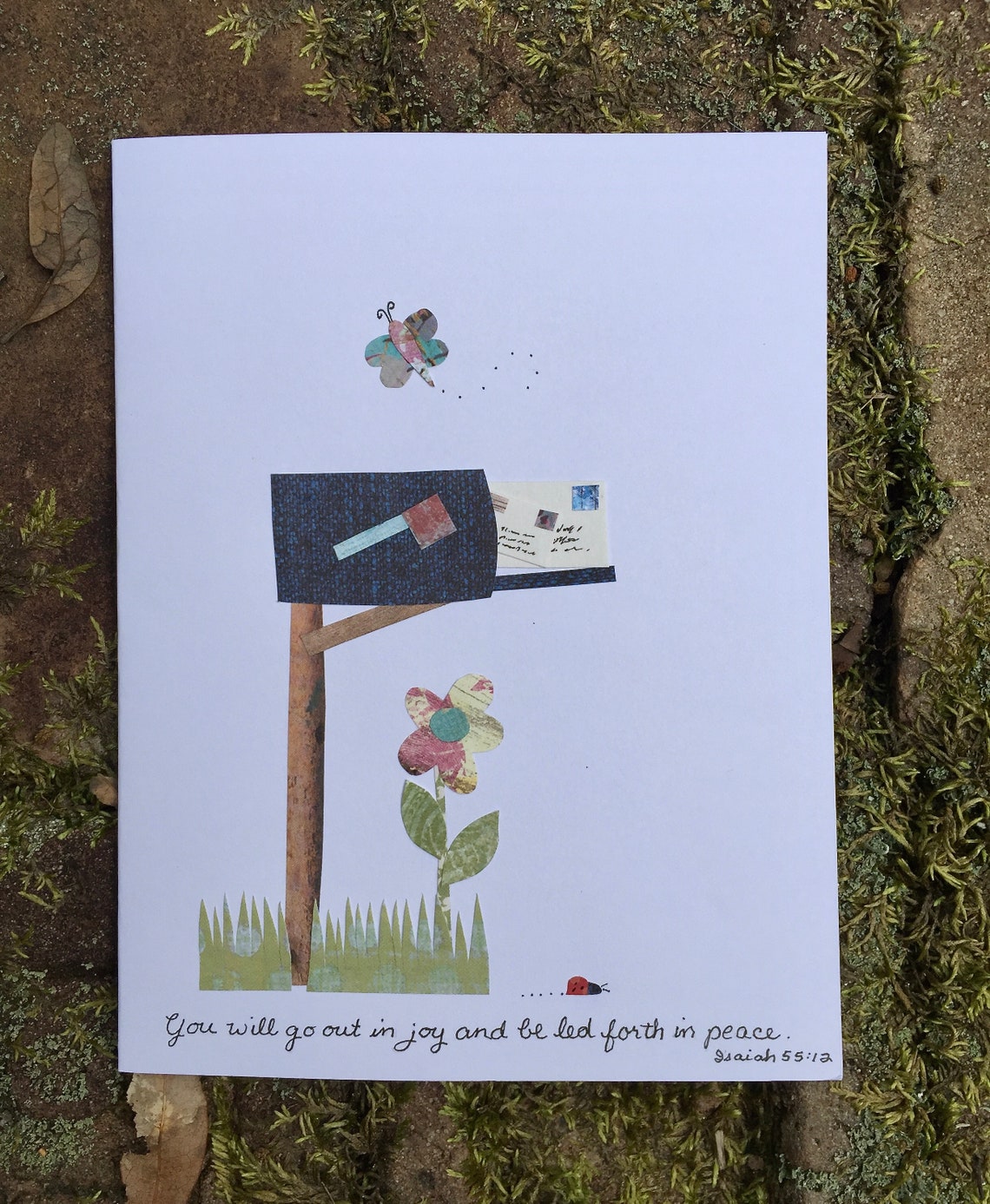 Mail in Mailbox Greeting Card Handmade Cut Paper Etsy