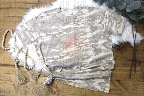 LAT Fine Jersey Tee 6901 Natural Camo Mock Up