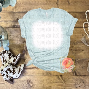 Bella canvas 3001CVC heather ice blue  bleached mock up
