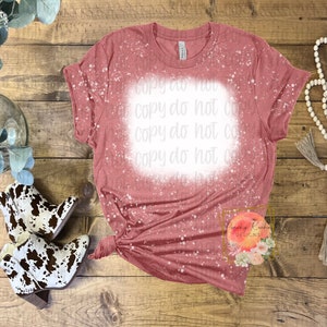 Bella canvas 3001CVC heather Mauve bleached mock up