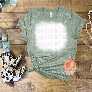 Bella canvas 3001CVC heather Sage bleached mock up