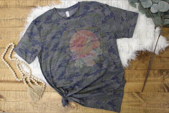 LAT Fine Jersey Tee 6901 Vintage Camo Mock Up