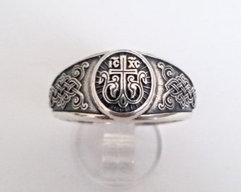 Varouxi  Christian Ring  Silver 925  Russian Greek-Orthodox-Byzantine