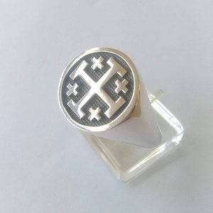 Varouxi Jerusalem Cross Ring Men or Women Silver 925 - Etsy