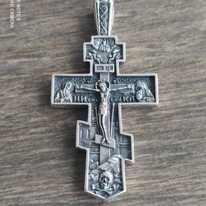 BIG Cross Silver 925 Cross Russian Greek-Orthodox-Byzantine Silver 925