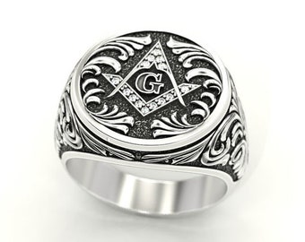 Varouxi Masonic Ring Handmade Freemasonry SILVER 925