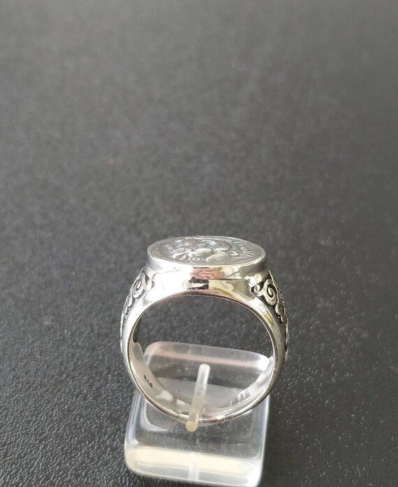 Anillo De Molde De Plata Genuina Anillo De Conector De Mano Anillo De Molde De Plata Genuina Anillo De Conector De Mano