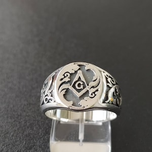 Masonic Ring Silver 925 Handmade silver ring