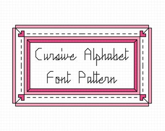 Small Cursive Alphabet 2019 Cross Stitch Pattern PDF Instant Download