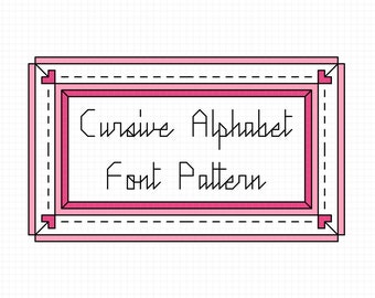 Small Cursive Alphabet 2019 Cross Stitch Pattern PDF Instant Download