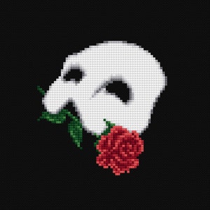 The Phantom of the Opera Musical Cross Stitch Pattern PDF Instant Download