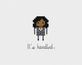 Scandal: Olivia Pope "It's handled." Cross Stitch Pattern PDF Instant Download