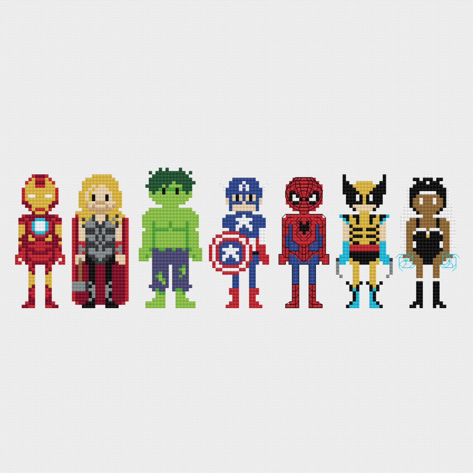 Marvel Superheroes Cross Stitch Pattern PDF Instant Download Etsy