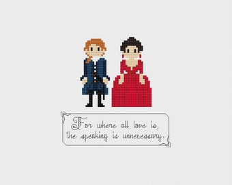 Outlander Love Quote Cross Stitch Pattern PDF Instant Download