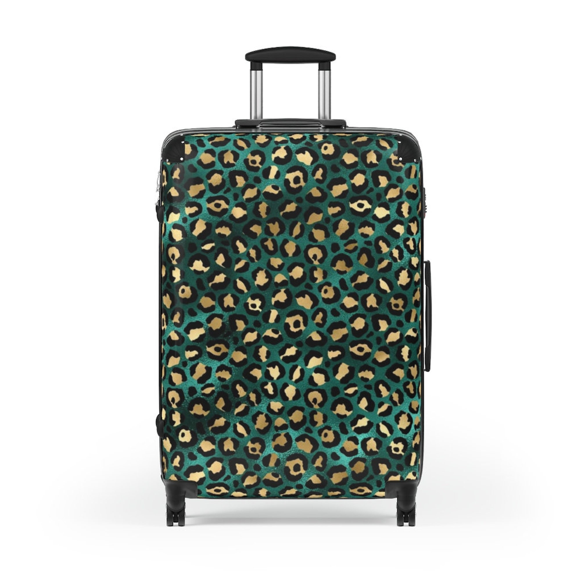 The Green Envy Leopard Suitcase