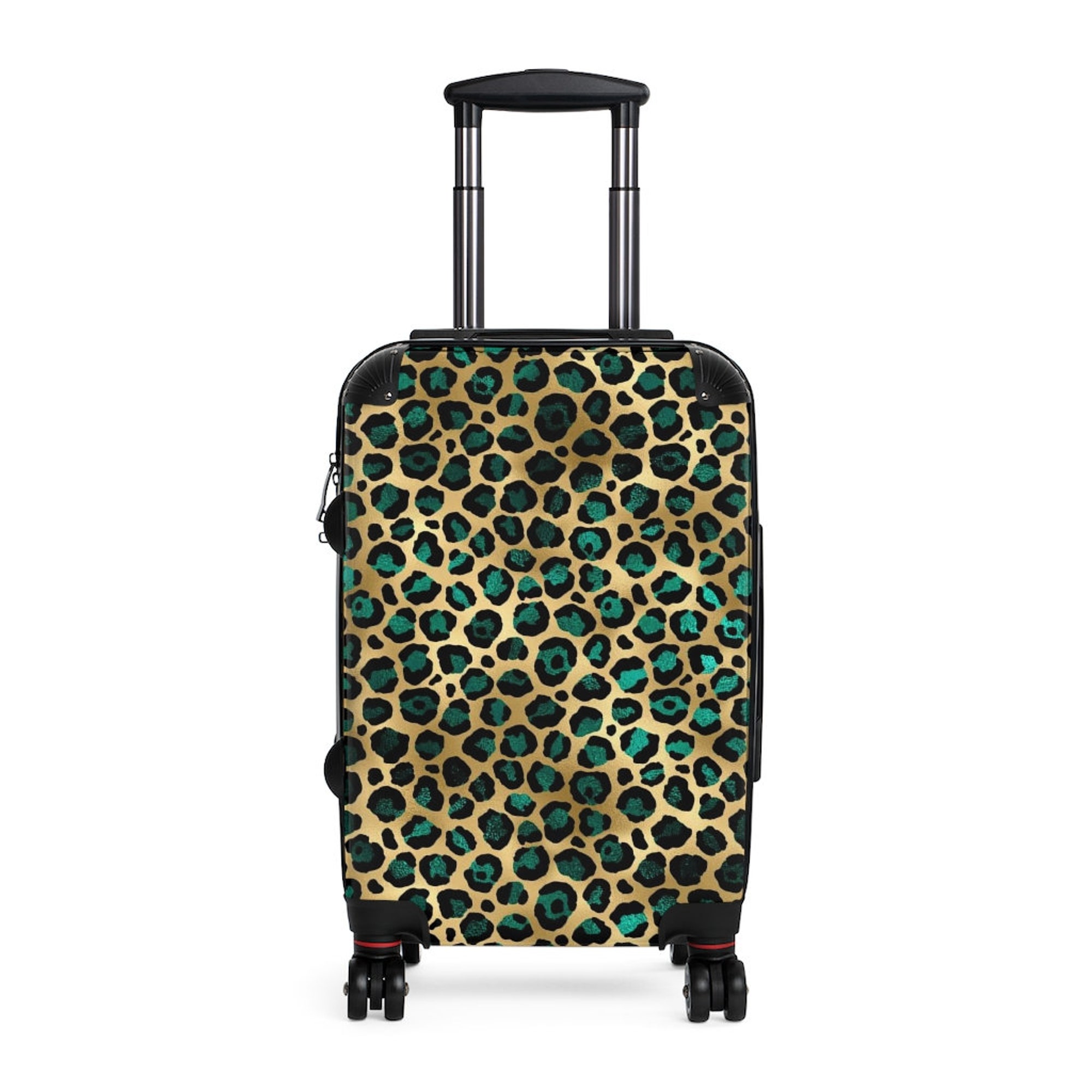 The Green & Gold Leopard Suitcase