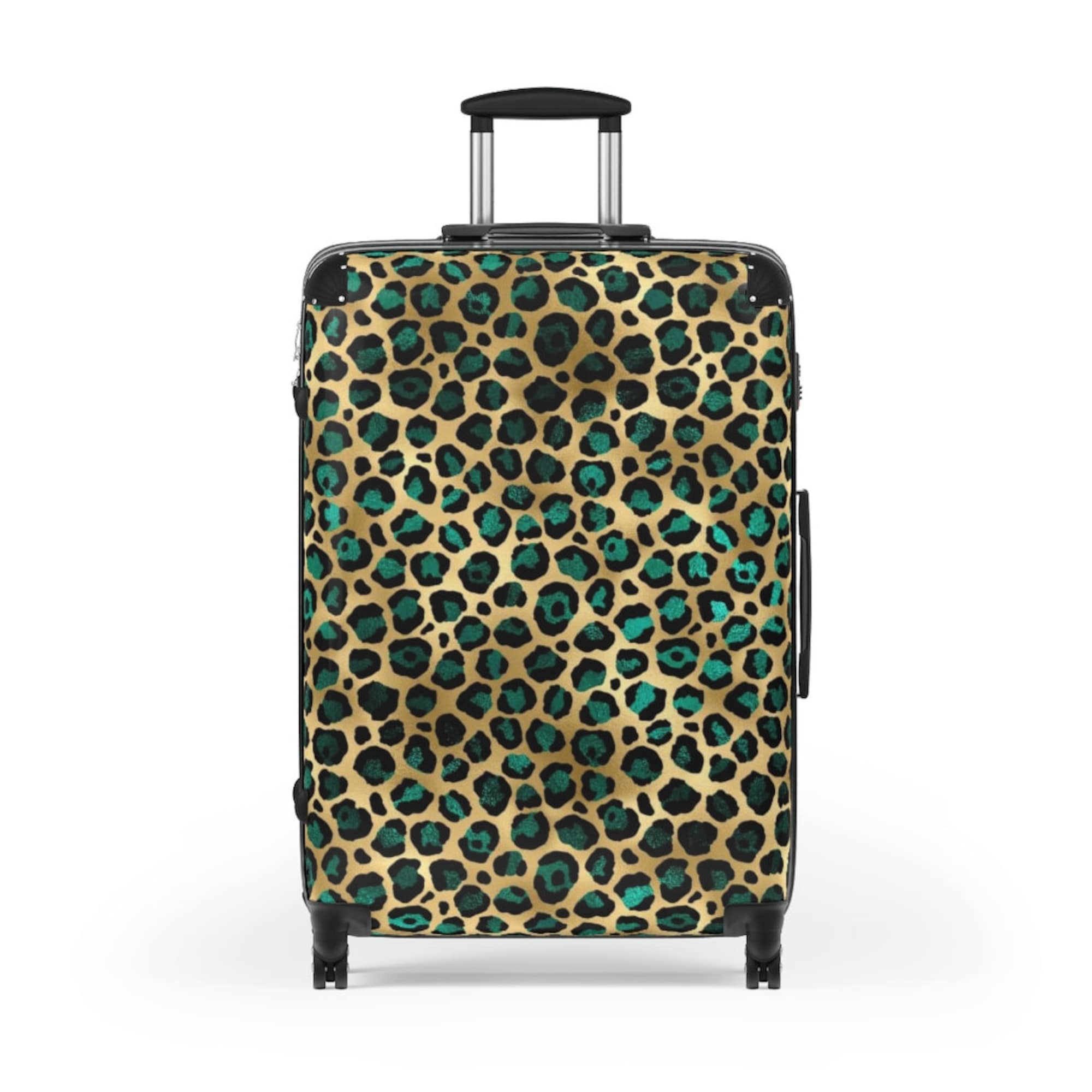 Discover The Green & Gold Leopard Suitcase