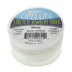 Opelon Stretch Jewelry Fiber, .7mm, choose: 5 meter or 25 meter spool…