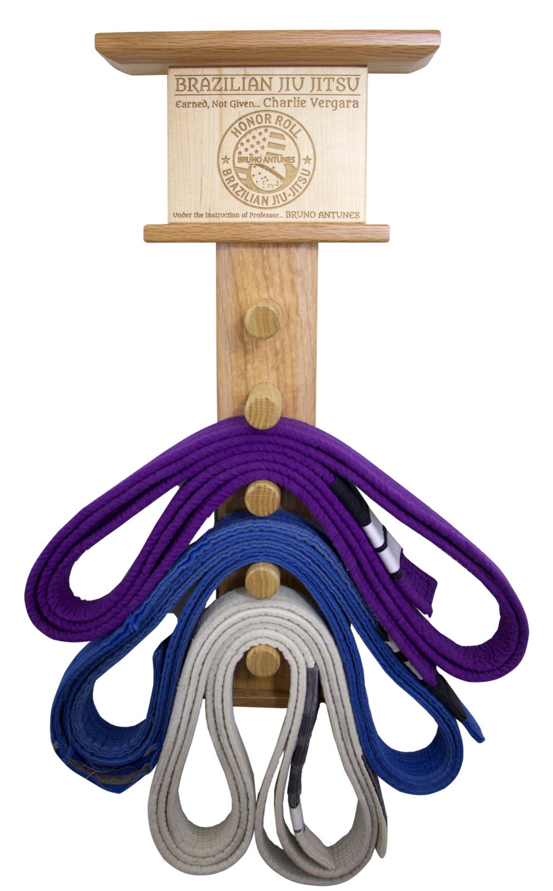 Brazilian Jiu Jitsu Belt Display Custom Engraved for You Etsy