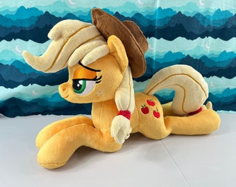 CUSTOM Flirty Applejack Laying Pony Plush