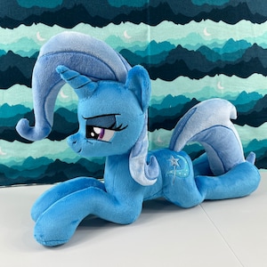 CUSTOM Smug Trixie Laying Pony Plush