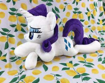CUSTOM Flirty Rarity Laying Pony Plush