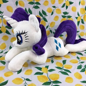 CUSTOM Rarity Laying Pony Plush