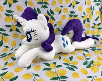 CUSTOM Rarity Laying Pony Plush