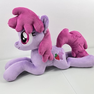 CUSTOM Berry Punch Laying Pony Plush