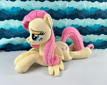CUSTOM Flirty Fluttershy Laying Pony Plush