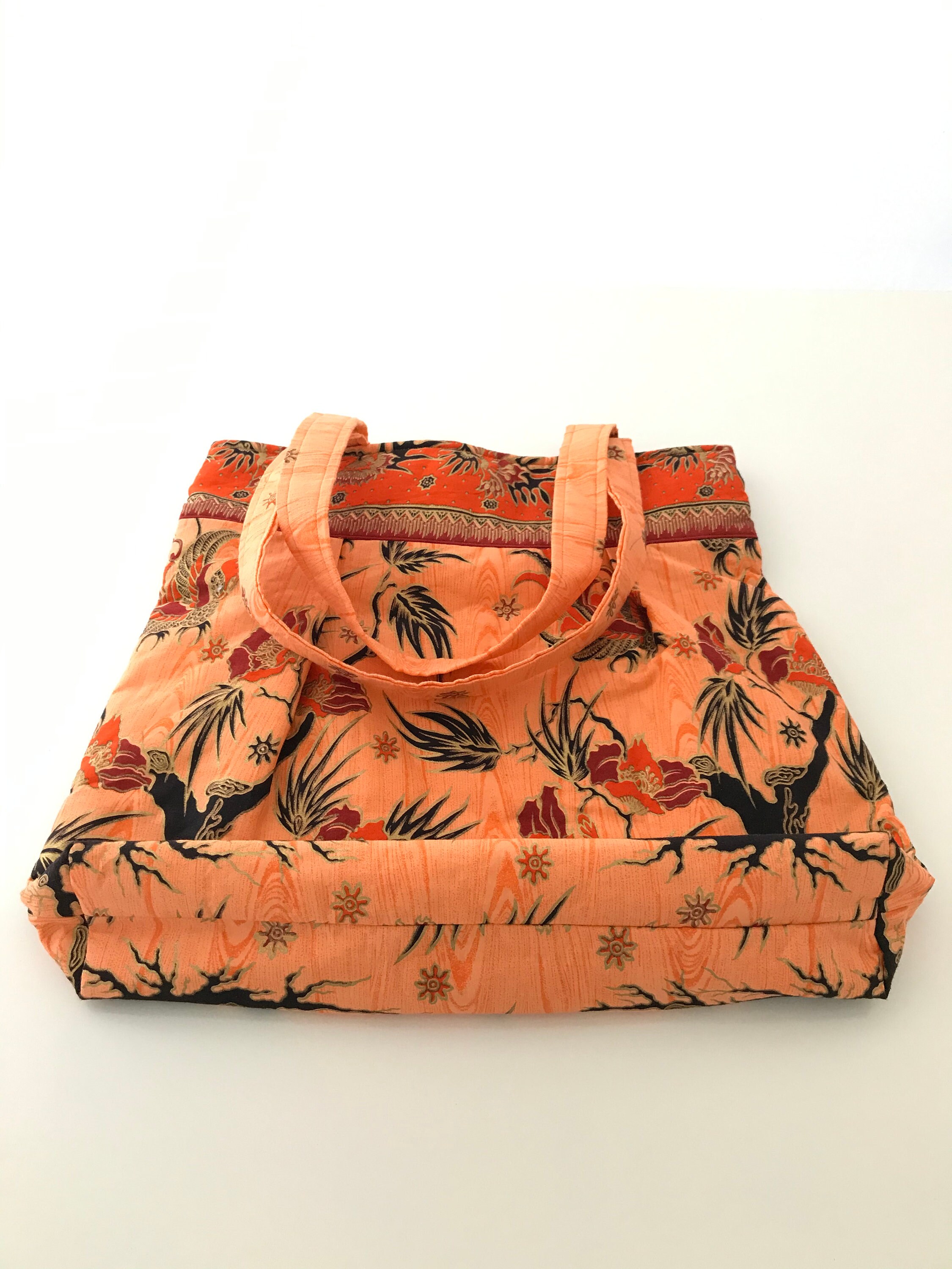 Quilted Tote Bag, Shoulder Bag, Shopping Bag, Library Bag, Beach Bag
