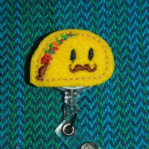 Felt Taco Badge Reel