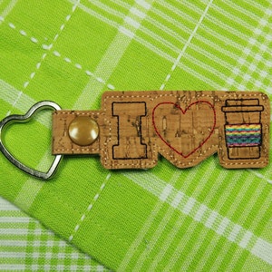 Cork Coffee Keychain