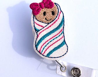 Newborn Baby Badge Reel