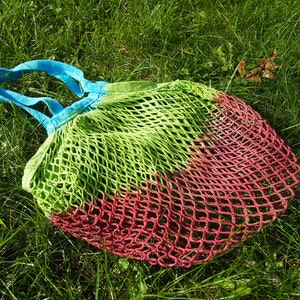Eco friendly 100% Cotton Produce Bags Zero Waste Hand Dyed Shopping Bag Net Produce Bag Reusable Grocery Bag Mesh Market Produce Bags Earth
