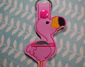 Flamingo Aldi Quarter Holder Keychain