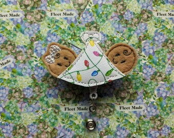 Christmas Twin Babies Badge reel