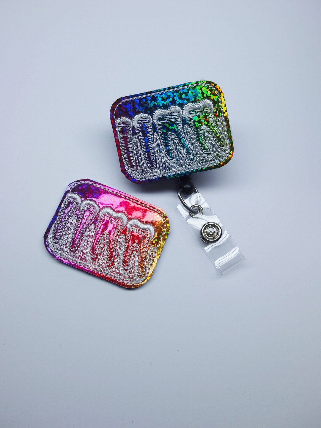 Teeth Xray Badge Reel Dental Xray Rainbow Retractable Badge Reel