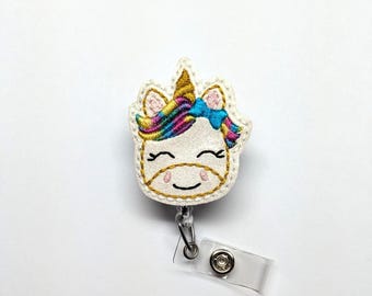 Smiling Unicorn Badge Reel