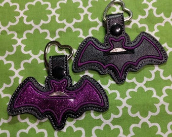 Purple Bat Aldi Quarter Holder Keychain