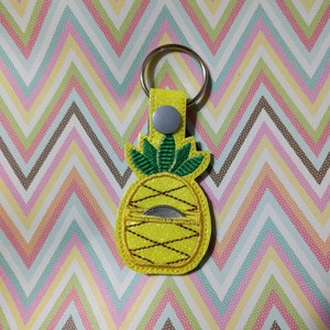 Pineapple Aldi Quarter Holder Keychain image 1