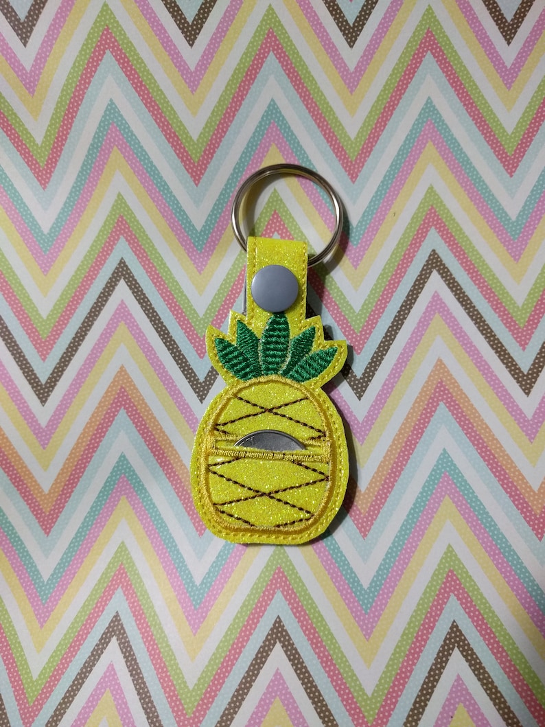 Pineapple Aldi Quarter Holder Keychain image 1